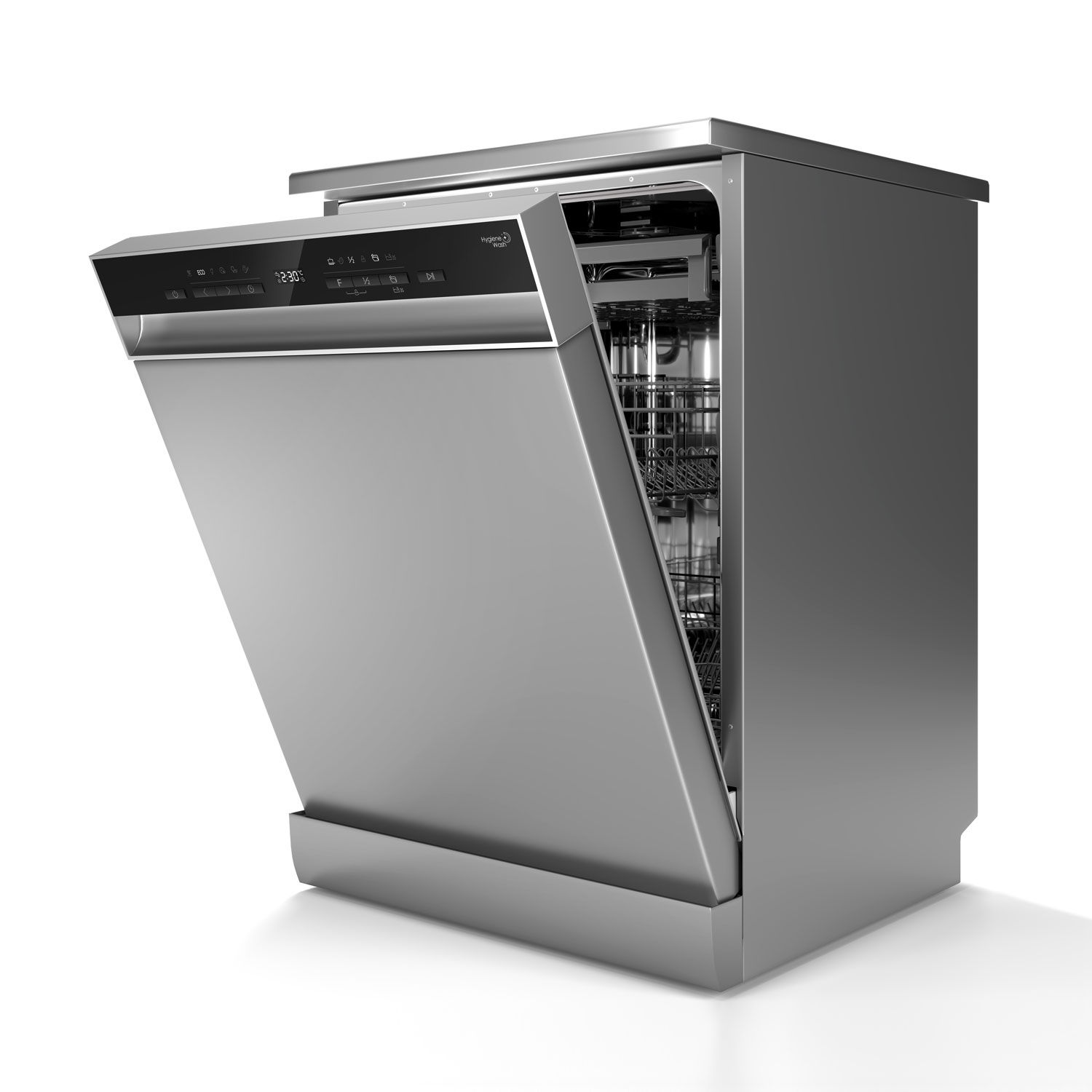 Industrial rendering of GPLUS dishwasher for use in advertising and billboards. رندر صنعتی ماشین ظرفشویی جی پلاس برای استفاده در تبلیغات و بیلبوردها.