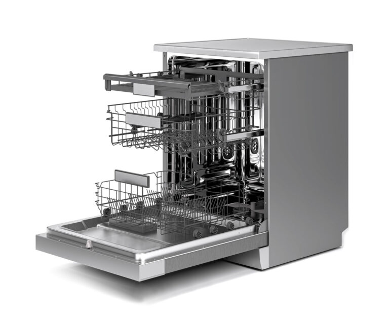 Industrial rendering of GPLUS dishwasher for billboard and online marketing رندر صنعتی ماشین ظرفشویی جی پلاس برای بیلبورد و تبلیغات آنلاین