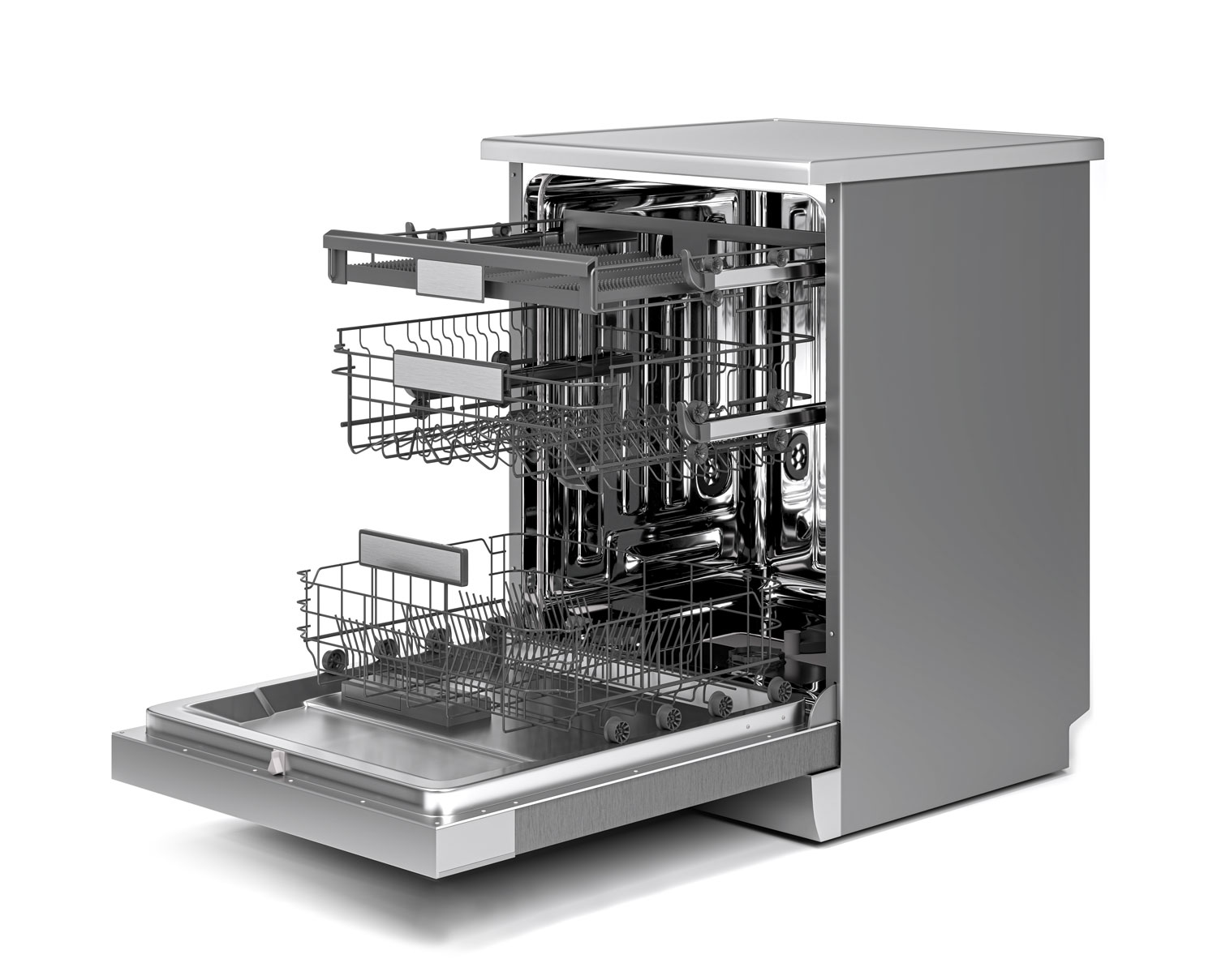 Industrial rendering of GPLUS dishwasher for billboard and online marketing رندر صنعتی ماشین ظرفشویی جی پلاس برای بیلبورد و تبلیغات آنلاین