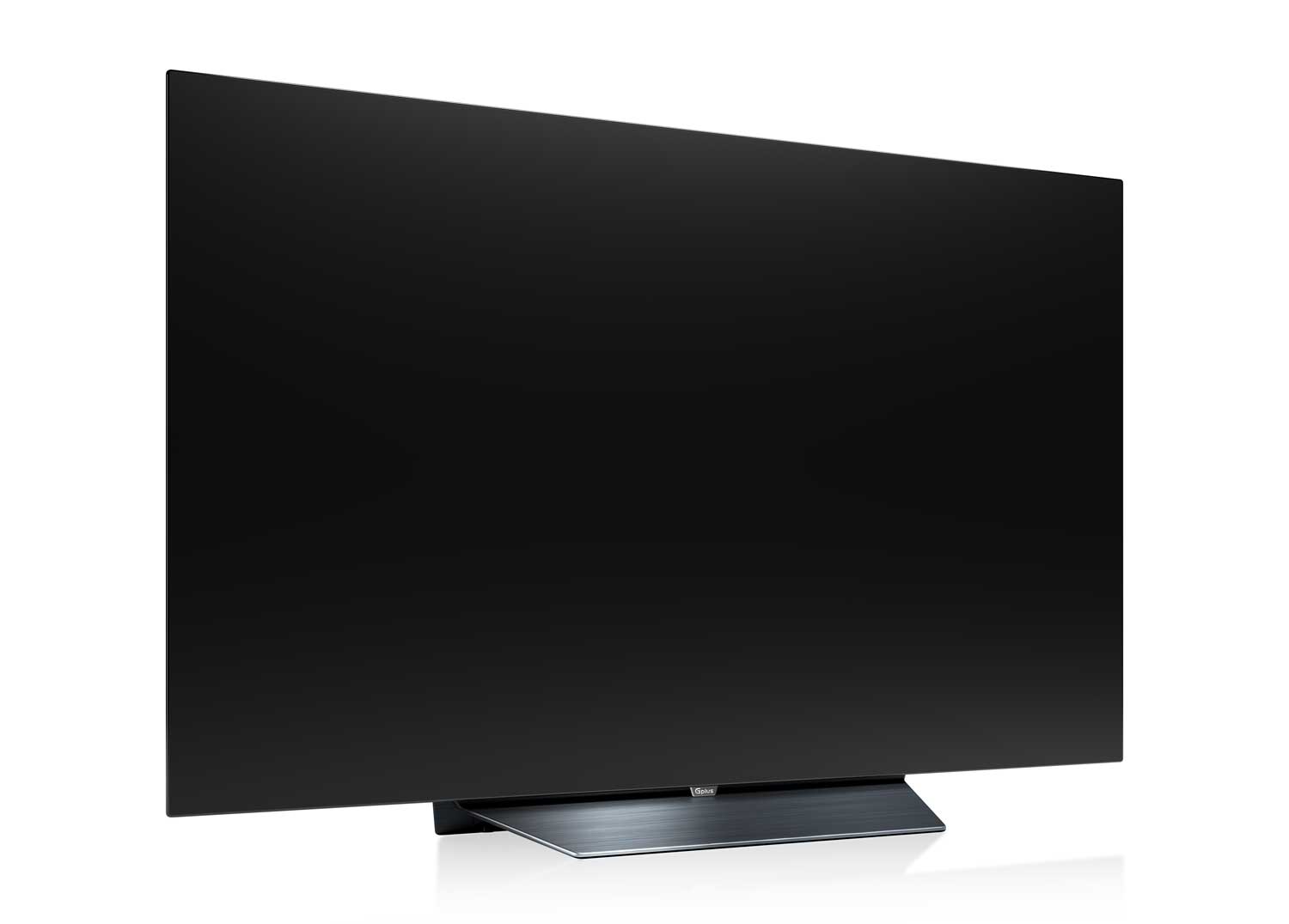 Photorealistic industrial render of GPLUS OLED television for digital campaigns مدل‌سازی سه‌بعدی و رندر صنعتی تلویزیون OLED جی‌پلاس برای تبلیغات و برندینگ دیجیتال